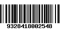 Código de Barras 9328418002548