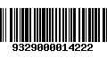 Código de Barras 9329000014222