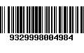 Código de Barras 9329998004984