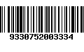 Código de Barras 9330752003334