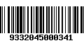 Código de Barras 9332045000341