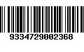 Código de Barras 9334729002368