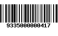 Código de Barras 9335000000417