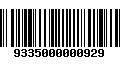 Código de Barras 9335000000929