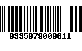 Código de Barras 9335079000011