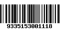 Código de Barras 9335153001118