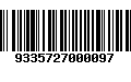 Código de Barras 9335727000097