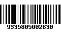 Código de Barras 9335805002630