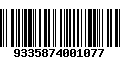 Código de Barras 9335874001077