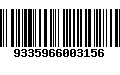 Código de Barras 9335966003156