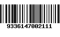 Código de Barras 9336147002111