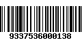 Código de Barras 9337536000138