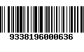 Código de Barras 9338196000636