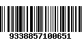 Código de Barras 9338857100651