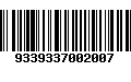 Código de Barras 9339337002007