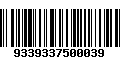 Código de Barras 9339337500039