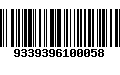 Código de Barras 9339396100058