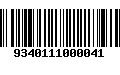 Código de Barras 9340111000041