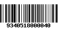 Código de Barras 9340518000040