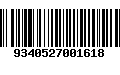 Código de Barras 9340527001618