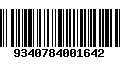 Código de Barras 9340784001642