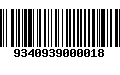 Código de Barras 9340939000018