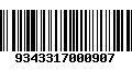 Código de Barras 9343317000907