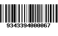 Código de Barras 9343394000067