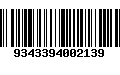 Código de Barras 9343394002139