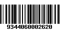 Código de Barras 9344060002620