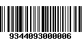 Código de Barras 9344093000006