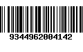 Código de Barras 9344962004142