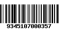 Código de Barras 9345107000357