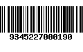 Código de Barras 9345227000190