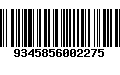 Código de Barras 9345856002275