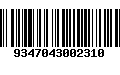 Código de Barras 9347043002310