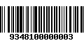 Código de Barras 9348100000003