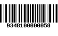 Código de Barras 9348100000058