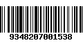 Código de Barras 9348207001538