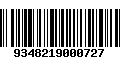 Código de Barras 9348219000727