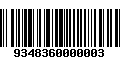 Código de Barras 9348360000003