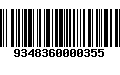 Código de Barras 9348360000355