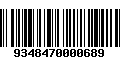 Código de Barras 9348470000689