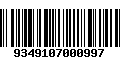 Código de Barras 9349107000997