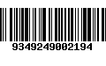 Código de Barras 9349249002194