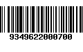 Código de Barras 9349622000700