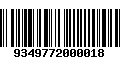 Código de Barras 9349772000018