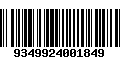 Código de Barras 9349924001849