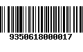 Código de Barras 9350618000017