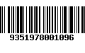 Código de Barras 9351978001096